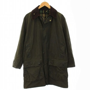 バブアー Barbour ヴィンテージ 87年製 2ワラント BORDER オイルジャケット コート アウター C38/97cm カーキ /TK メンズ