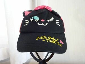 ・ 日本ニット ・ キッズ帽子　女の子　トラッカーキャップ　サイズ５０cm〜５２cm　キャップ　帽子　ピンク色