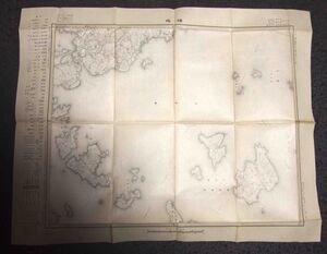明治四十四年発行 横嶋（広島県）◆岡山及丸亀六号、大日本帝国陸地測量部/E566