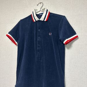 ★大人気カラー★ fred perry ポロシャツ　パイル生地　トリコロール　S