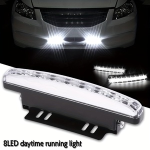 2個セット LEDヘッドライト 15.8cm 車用 バイク 5W フォグランプ 8LED ホワイト 白 ヘッドランプ 防水 明るい 12V スポットライト t2381