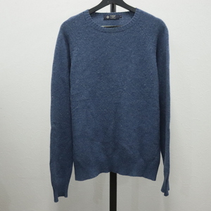 N953 2009年製 J.CREW ウールニットセーター■00s 表記Mサイズ ブルー 青 無地 アメカジ ストリート 古着 激安 古着卸 希少 オールド