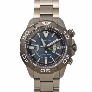 CITIZEN シチズン PROMASTER プロマスター MARINE 電波時計 エコドライブ AS7145-69L チタン製 200m防水 メンズ 男性用 腕時計 新品同様