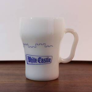 【送料無料】美品! 1960～76年頃 ファイヤーキング ホワイトキャッスル WHITE CASTLE ソーダマグ ハンバーガー アドマグ マグカップ マグ