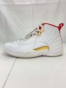 NIKE◆AIR JORDAN 12 RETRO/エアジョーダンレトロ/ホワイト/130690-107/25.5cm/WHT