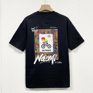 個性ヨーロッパ製※定価2万◆ブルガリア発※RISELIN 半袖Tシャツ 綿100％ 通気 吸汗 爽やか 刺繍 スウェット アクティブ スポーツ 夏 L/48