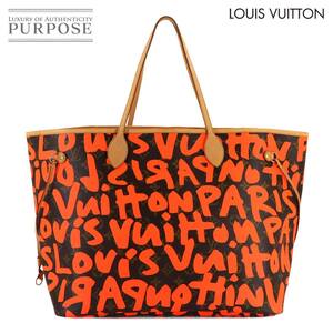 新品同様 ルイ ヴィトン LOUIS VUITTON モノグラム グラフィティ ネヴァーフル GM トート バッグ オランジュ M93702 90239401