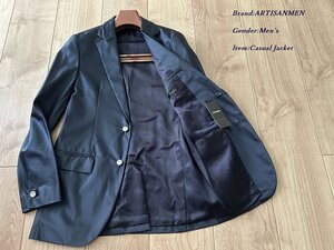 新品 ARTISAN MEN アルチザン メン 日本製 メタルボタン ベンバック ジャケット 52ネイビー Mサイズ 15JA02 定価88,000円