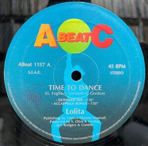 LOLITA / TIME TO DANCE (Original ABEATC 12inch盤その他にもプロモーション盤 レア盤 人気レコード 多数出品。