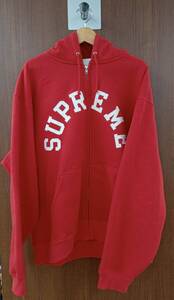 美品／SS24／Supreme × Champion／シュプリーム×チャンピオン／Zip Up Hooded／ジップアップフーディ／パーカー／レッド／XLサイズ