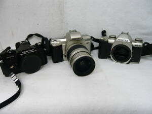 (M39901)PENTAX ペンタックス ボディ3台MV1/MZ-60/MZ-M、FA28-90mm 1:3.5-5.6レンズ 一眼レフ フィルムカメラ 