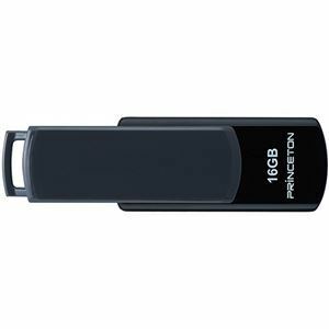 【新品】(まとめ）プリンストン USBフラッシュメモリー回転式キャップレス 16GB グレー/ブラック PFU-T3UT/16GA 1セット（10個）
