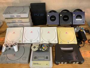 中古ゲーム機まとめ　ドリームキャスト、GAMECUBE、 NINTENDO64、スーパーファミコン、PS1、PS2、コントローラー各種、　ジャンク品