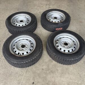 195／70R15 106／104LT ブリヂストン　W960 スタッドレスタイヤ　日本製　スチールホイール　トヨタ純正　15×6j PCD114.3 42601-26321 ⑤