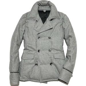 定価8.1万 wjk wool heavy poplin P-coat down Mサイズ グレー ウールポプリンPコートダウンジャケット ジュンハシモト 1piu akm