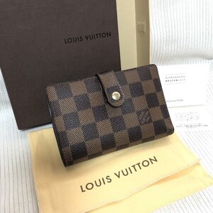 箱入 美品 訳有 イニシャル LOUISVUITTON ヴィトン 二ツ折 ダミエ ポルトフォイユ MI1141 ヴィエノワ がま口 N61664 IW406BA_LV01_A