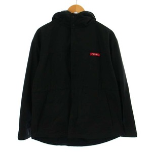 ミルクフェド MILKFED. TAION JACKET ジャケット フード ロゴワッペン S 黒 ブラック /KL レディース