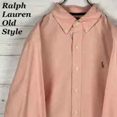 《大人気》Ralph Lauren 長袖シャツ BD 刺繍 L ピンク