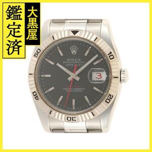 ROLEX　ロレックス　D番　デイトジャスト ターノグラフ　116264　ステンレス/ホワイトゴールド　SS/WG　ブラック　自動巻き【432】