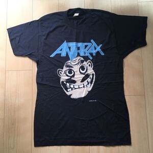 当時物ANTHRAX NOTMAN ノットマンTシャツ黒 L 美品 80s ビンテージ