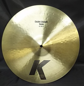 ①Zildjian ジルジャン クラッシュシンバル DARK CRASH THIN 16/40cm USED 発送100㎝