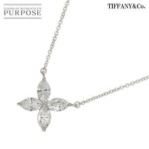 ティファニー TIFFANY&Co. ビクトリア ダイヤ ネックレス ラージ 41cm Pt プラチナ フラワー 花 Necklace 90238287