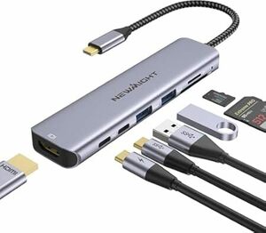 USB C ハブ 7-in-1アダプタ hdmi type-c ハブ 4K@30HZ HDMI usbハブ type-c×2ポート