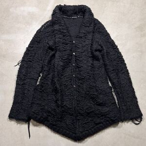 00s KMRii Archive Distressed Mohair Cardigan rare ifsixwasnine l.g.b. Share Spirit ケムリ アーカイブ ダメージ モヘアカーディガン