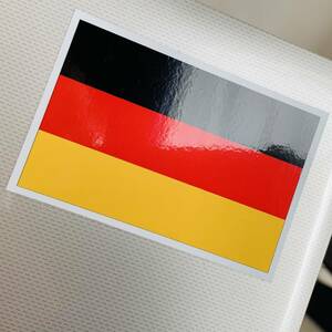 ■_ドイツ国旗ステッカーSサイズ 5x7.5cm 2枚セット　即買■屋外耐候耐水シール 車 バイクやスーツケースに☆ EU