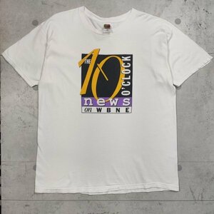 ◆1円スタート◆90s FRUIT OF THE LOOM フルーツオブザルーム 90s THE 10 O’CLOCK news on WBNE ビンテージTシャツ XL