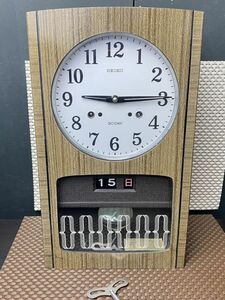 ★美品/動作確認済み☆SEIKO セイコー 4PC-456 壁掛け時計 振り子時計 ゼンマイ 手巻き ボンボン 鐘時計 アンティーク 当時もの 現状品★