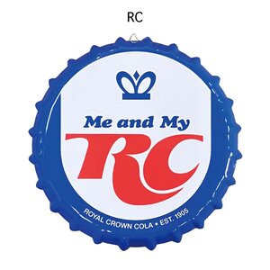 【Me and My RC】※《ボトルキャップサイン・スチール製》 RC COLA　アメリカン雑貨　メタルサイン　ブリキ看板　62