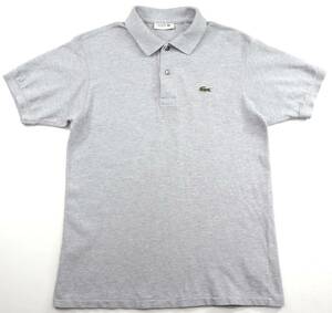 定番★LACOSTE ラコステ　半袖鹿の子ポロシャツ/L1264A/グレー/日本製/サイズ3