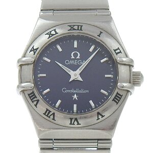 ■ 1円 ～ 中古品 参定20.9万■ OMEGA オメガ ■ コンステレーション 1562.40 ■箱保 Cal. 1456 レディース ネイビー 紺 グレー ステンレス