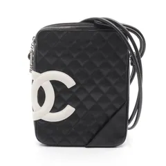 シャネル CHANEL ショルダーバッグ カンボンライン A25178 ブラック/ホワイト レザー カンボン ショルダーバッグ レディース Used A