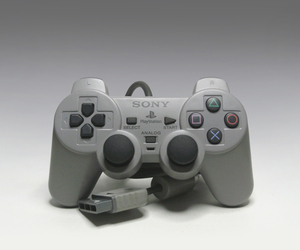 ● SONY 純正 PS アナログコントローラー SCPH-1200 グレー 整備済み デュアルショック DUALSHOCK Grey SCE