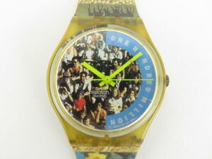 swatch スウォッチ　腕時計　クオーツ　ONE HUNDRED MILLION　お洒落　マルチカラー　ヴィンテージ　C17