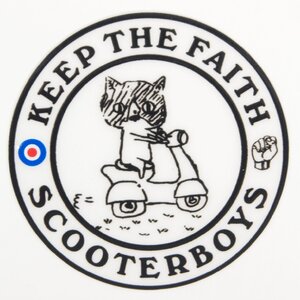 Sticker 50mm scooter cat ステッカー スクーターキャット Vespa Lambretta ベスパ ランブレッタ 50S 100 ET3 GTR RALLY PX200E 160GS