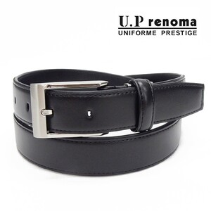 U.P renoma　メンズベルト　牛革　黒　レノマ　巾29mm　ビジネスベルト　日本製　51R322-10