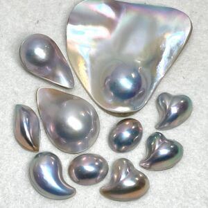 1円〜!!変形!!〔マベパールおまとめ163ct〕n 約32.6g mabe pearl パール 半円真珠 ジュエリー jewelry ルース 裸石 宝石 w5 60