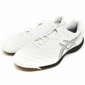 アシックス asics CALCETTO WD 9 カルチェット フットサルシューズ 靴 屋内 室内 ホワイト 白 25.5cm ■SM3 メンズ