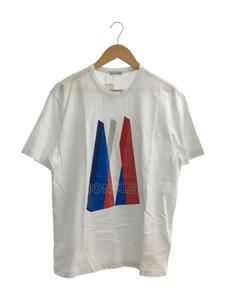 MONCLER◆Tシャツ/M/コットン/WHT/無地/F20918C78410/8390T/プリントロゴTシャツ/モンクレール