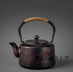 新品★ 提梁壺 鉄器 老鉄瓶 銅製取っ手 ボタン 鉄瓶 対応 鉄やかん鉄びん★1.4L