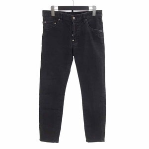 【特別価格】DSQUARED2 22SS Skater Jeans ストレッチ スケーター デニム パンツ ブラック メンズ46