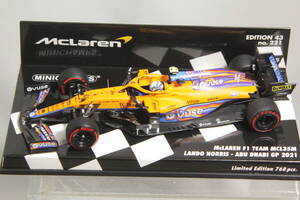 MINICHAMPS 1/43 マクラーレン MCL35M ノリス アブダビGP 2021