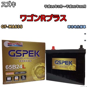 バッテリー デルコア GSPEK スズキ ワゴンＲプラス GF-MA63S - G-65B24L/PL