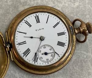 ELGIN エルジン 懐中時計 USA KEYSTONE WATCHCASE CYCLONE GUARANTEED 10YEARS 機械式 不動 ジャンク品 札幌市