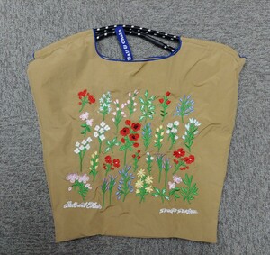 花柄刺繍パターンのトートバッグ　エコバッグ　海外ノーブランド 　新品