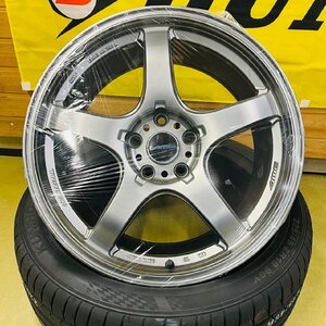 ☆【未使用展示品♪】AME トレーサー GT-V 18インチ×9.5J+38 114.3/5穴 ランエボ等に！ 軽量！ MAT製法！ 鋳造！恵庭店 店頭引取OK☆