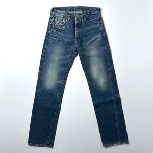 旧日本製 ビンテージカスタム 1955年モデル LEVI’S 501XX 55501-0023 W32(W30) L36 ユーズド ダメージ加工 中古 ジーンズ デニムパンツ